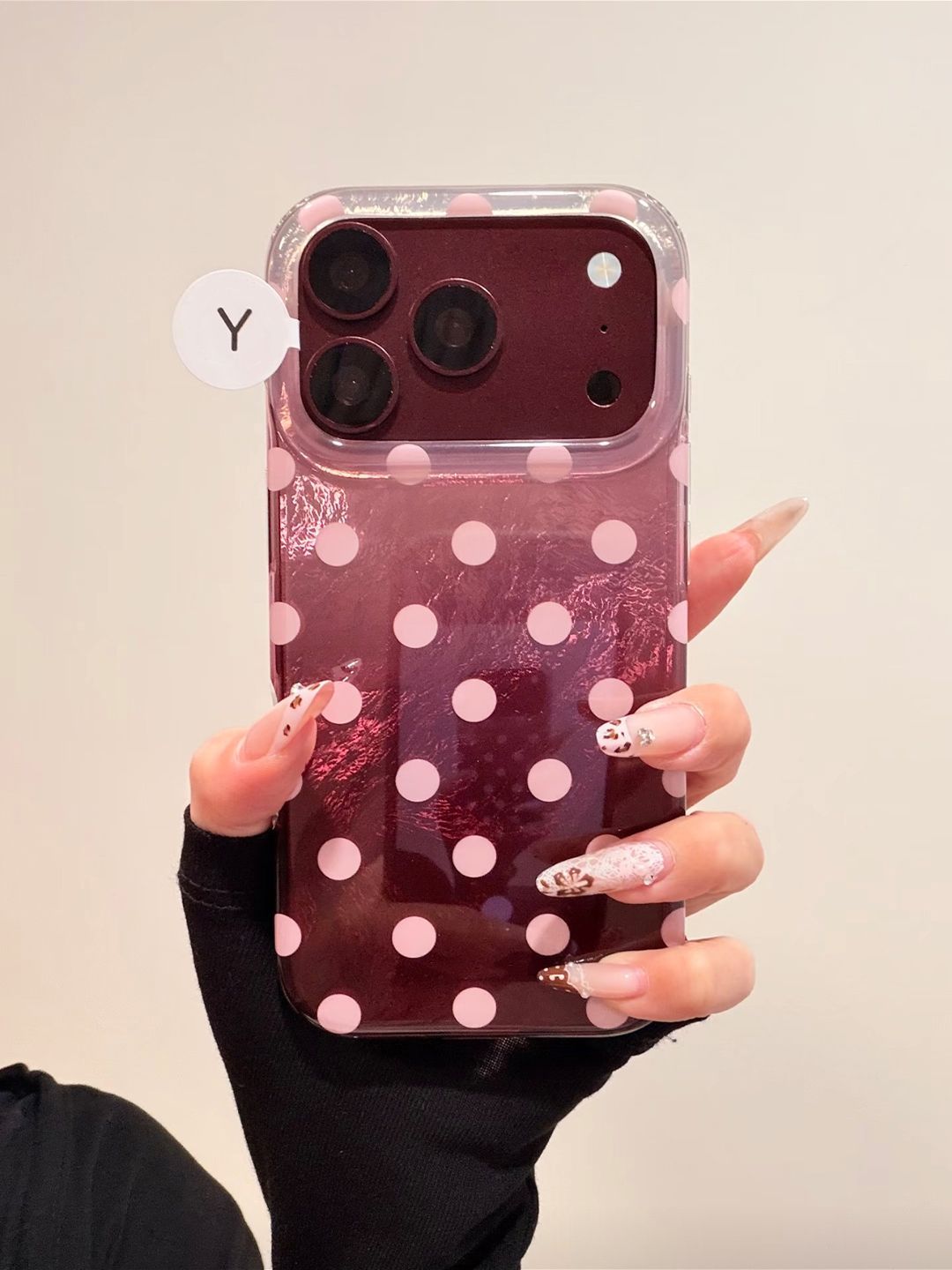 Wine & Beer Guayaquil - INS-stijl wijnrode telefoonhoes met volledig scherm
